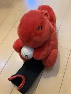 リス型 ゴルフクラブヘッドカバー 赤　1番