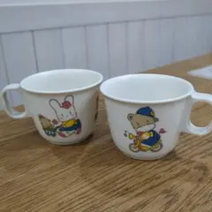 美品★食器レトロ　kidorikko キドリッコ　メラミンコップ　2個セット