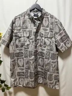 CHAPS チャップス 総柄 半袖シャツ ボタンダウン XL 人気！！