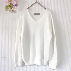 美品★は【リランドチュール】 ふわふわ アンゴラ混 ニット セーター (M)