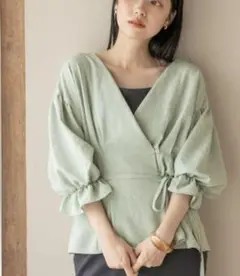 LOWRYSFARM 2wayカシュクール6分袖