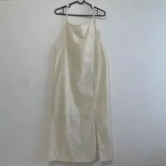 アイボリー キャミワンピース ロング