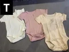 ベビー肌着 3枚セット クリーム色 ピンク