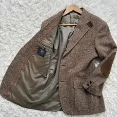 J.PRESS くるみボタン エルボパッチ　ツイード　テーラードジャケット