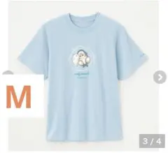 モフサンドTシャツ半袖　キャラクターTシャツ　ライトブルー色　M
