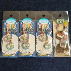 讃岐うどんにゃんペアストラップ　旅柴キーホルダー　まとめて4個　未開封品