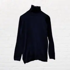 ZARA 子供用タートルネックニット 164cm ネイビー紺 暖かい 着やすい