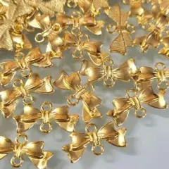 sale【100個】♡りぼんコネクターチャーム♡ペンダントトップ♡まとめ売り