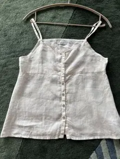 fog linen work リネンキャミソール ボタン付き