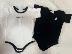 アニエスべー　ベビー　ボディスーツ2枚組　70