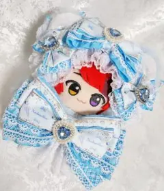 ちびぐるみ１２cmぬい服⭐水色くまさん⭐着ぐるみ