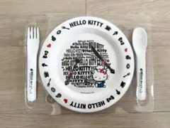 サンリオ　ハローキティ　平皿　フォーク　スプーン　メラニン素材