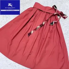 極美品✨ブルーレーベルクレストブリッジ チェック柄 ベルト付き スカート 36