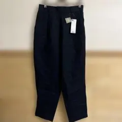 GU リネンブレンド ネイビー テーパードパンツ M