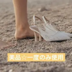 ホワイト レース ヒール 美品☆
