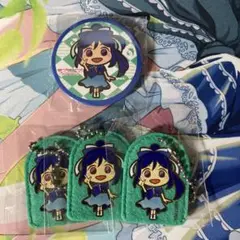 Aqours finale 缶バッジ ちびきゃら パペット 松浦果南