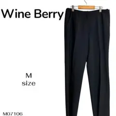 ★美品★Wine Berry ワインベリー スラックス　M ブラック スーツ