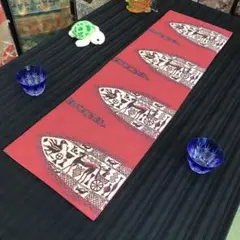愛亀舞　オリエンタル　壁画柄　テーブルマット　帯リメイク　用途色々^_^