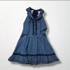 8【axes femme】フリル バラボタン kawaii ホルターネック M