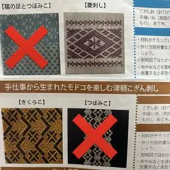 【訳あり】 こぎん刺しキット 手仕事から生まれたモドコを楽しむ津軽こぎん刺し