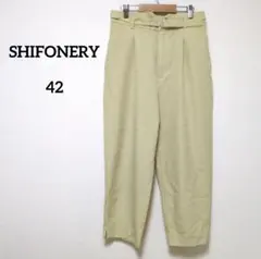 6−9【シフォネリ】訳あり　裾スリット　飾りベルトパンツ