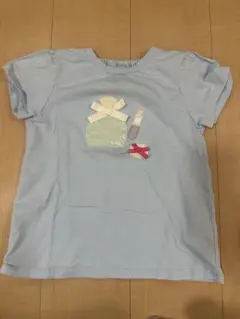 プティマイン　 水色 Tシャツ 香水刺繍　120
