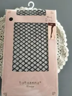 tutuanna ブラック 編みタイツ M-L