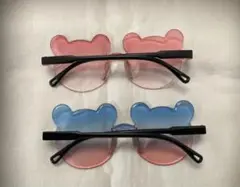クマ型グラデーションサングラス2点セット