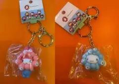 万博 ミャクミャク サンリオ マイメロシナモンセットキーホルダー マスコット