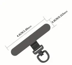 360○回転ステンレス製スマホストラップコネクター3個セット