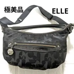 極美品　ELLE　ブラック　ショルダーバッグ　2way　ハンドバック