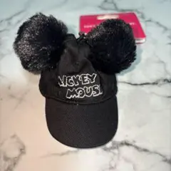 東京ディズニーリゾート キーチェーン ミッキー耳付きキャップ 黒 23周年