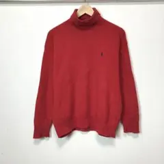 レディース 90s POLO ラルフローレン ラムウールセーター 刺繍ポニーロゴ