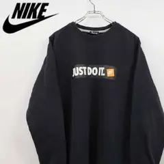 【古着】ナイキ NIKE JUST DO IT スウェット ブラック XL