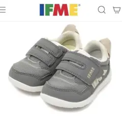 【美品】IFME ワンベルトベーシックカラースニーカー 靴 GREY 13.5