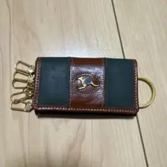 レザーキーケース ブラウンとグリーン