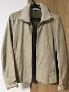 R ベージュ 本革ジャケット シングルライダース