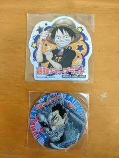 最強ジャンプランド　ルフィシールと怪獣8号マグネット