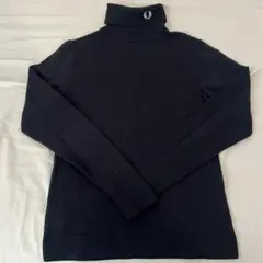 【美品】Fred Perry 黒 タートルネックセーター