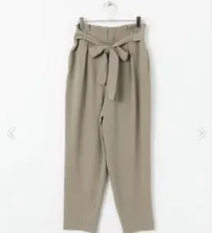 UR WOMENS パウダリーサテンクレープパンツ オリーブカーキ