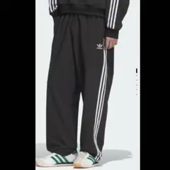 adidas トラックパンツ ストライプ ブラック ワイドパンツ y2k