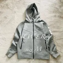 即完売★ニューエラ テック スウェットジップパーカー グレー M★人気