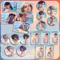 恋と深空 夏限定「真夏とあなたと海風」ポスカ / 水面模様コースター 等セット