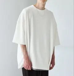 CTHY シティ　ポンチビッグシルエットタック入りTシャツ　ホワイト　白　S