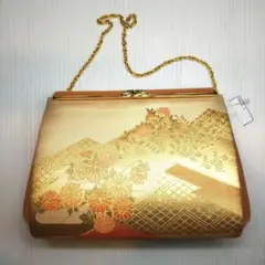 和装品 ハンドバッグ ヴィンテージ 金蘭模様