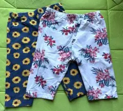 女の子　七分丈パンツの2枚セット