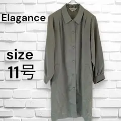 Elagance チュニック　ワンピース　オリーブ　グレー　丈長め体型カバー