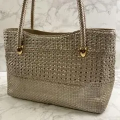 La moda Elegance イントレチャート 本革 レザー ハンドバッグ