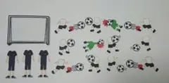 サッカー★白×黒★色紙・寄せ書き用シール12枚セット★卒業　引退　アルバム