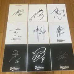 山川穂高　武田翔太　浅尾拓也　大野雄大　伊藤光　サイン色紙